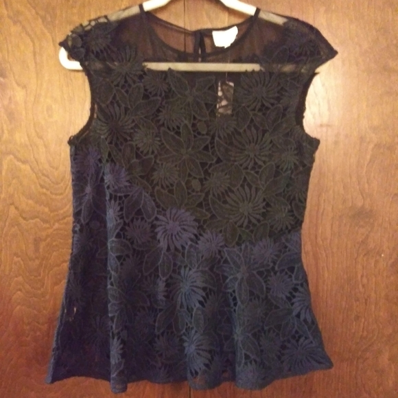 Deletta Anthropology peplum blouse - Picture 2 of 7